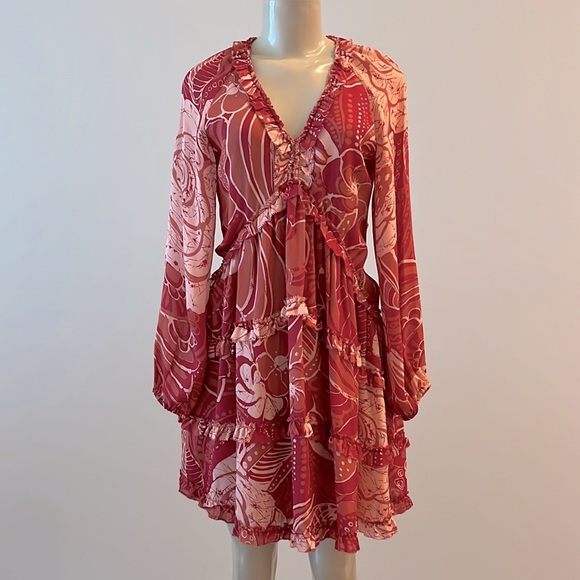 Julie Brown NYC Red Seville Mackenzie Dress Small - Picture 7 of 11